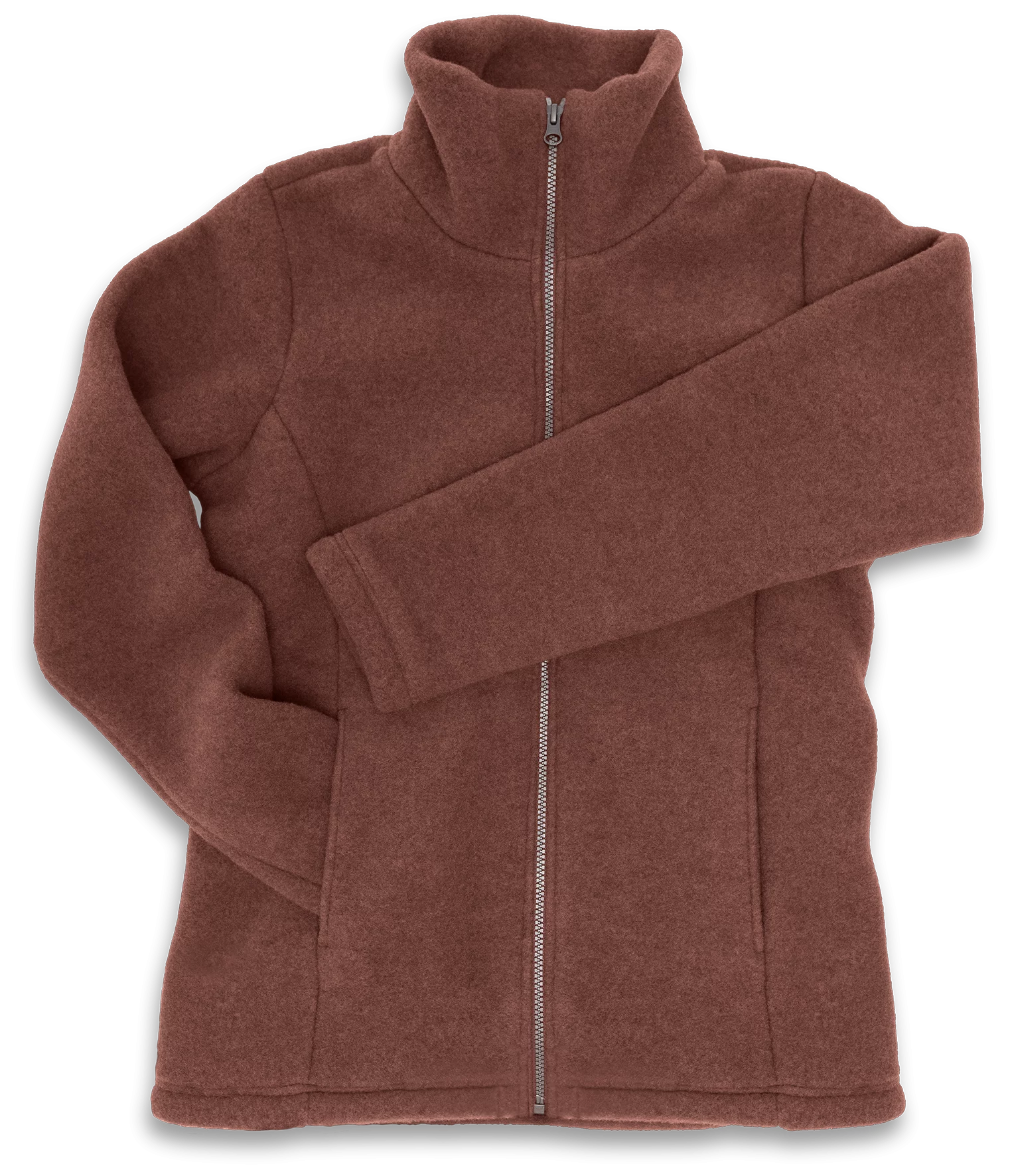 Women's merino wool fleece jacket, waisted, IVN BEST