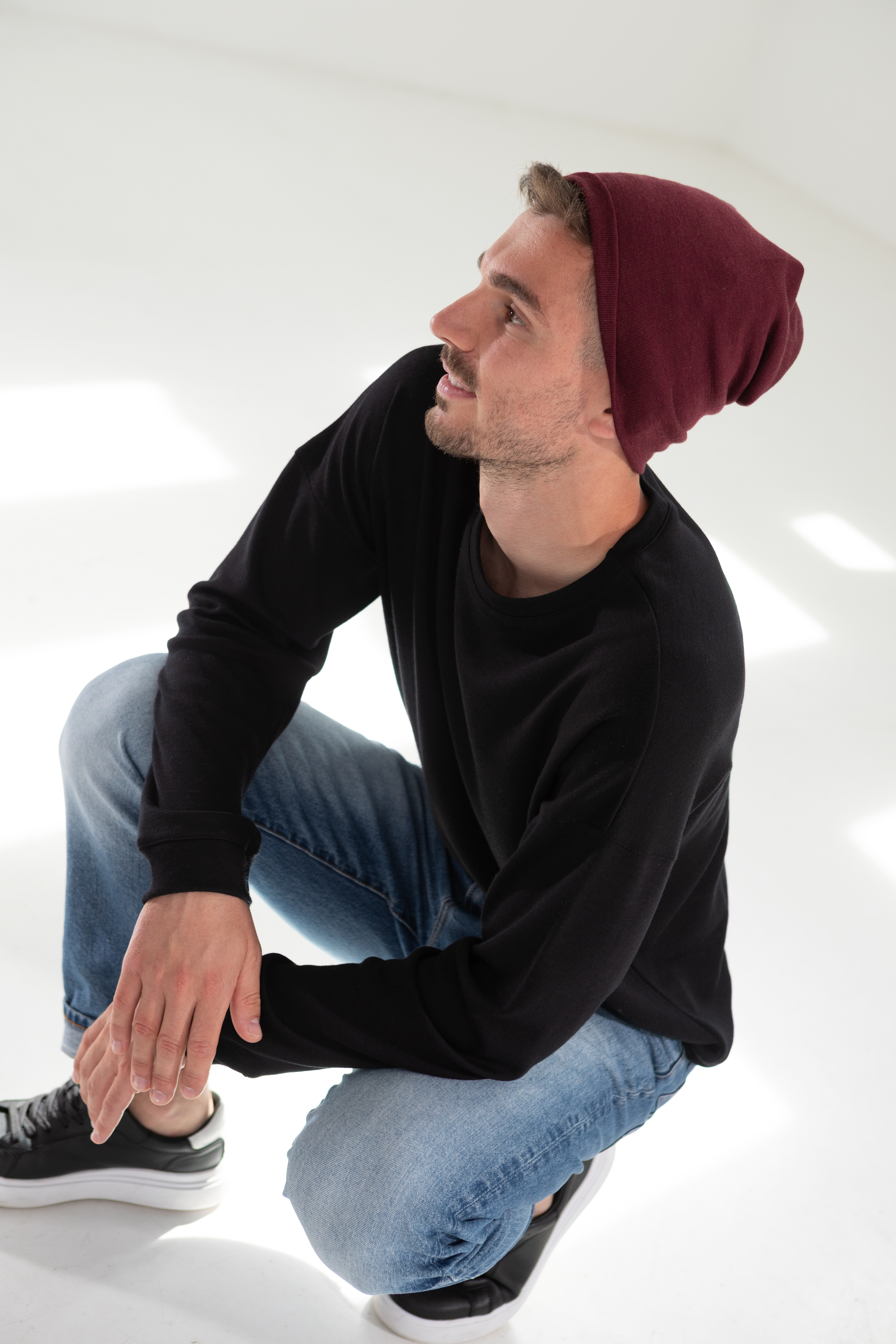 Merino wool & silk hat, GOTS