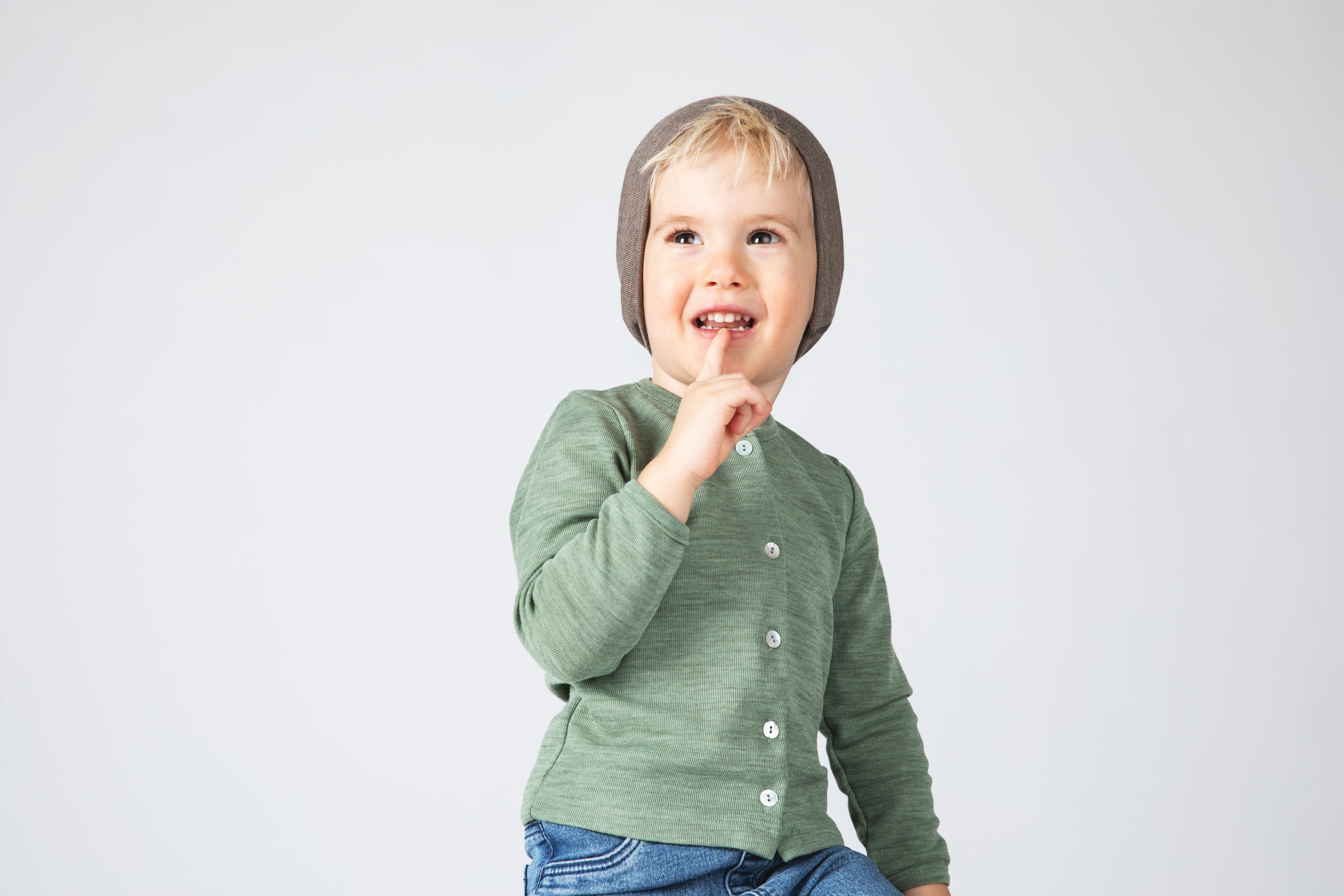Baby Mütze aus Merinowolle & Seide, GOTS