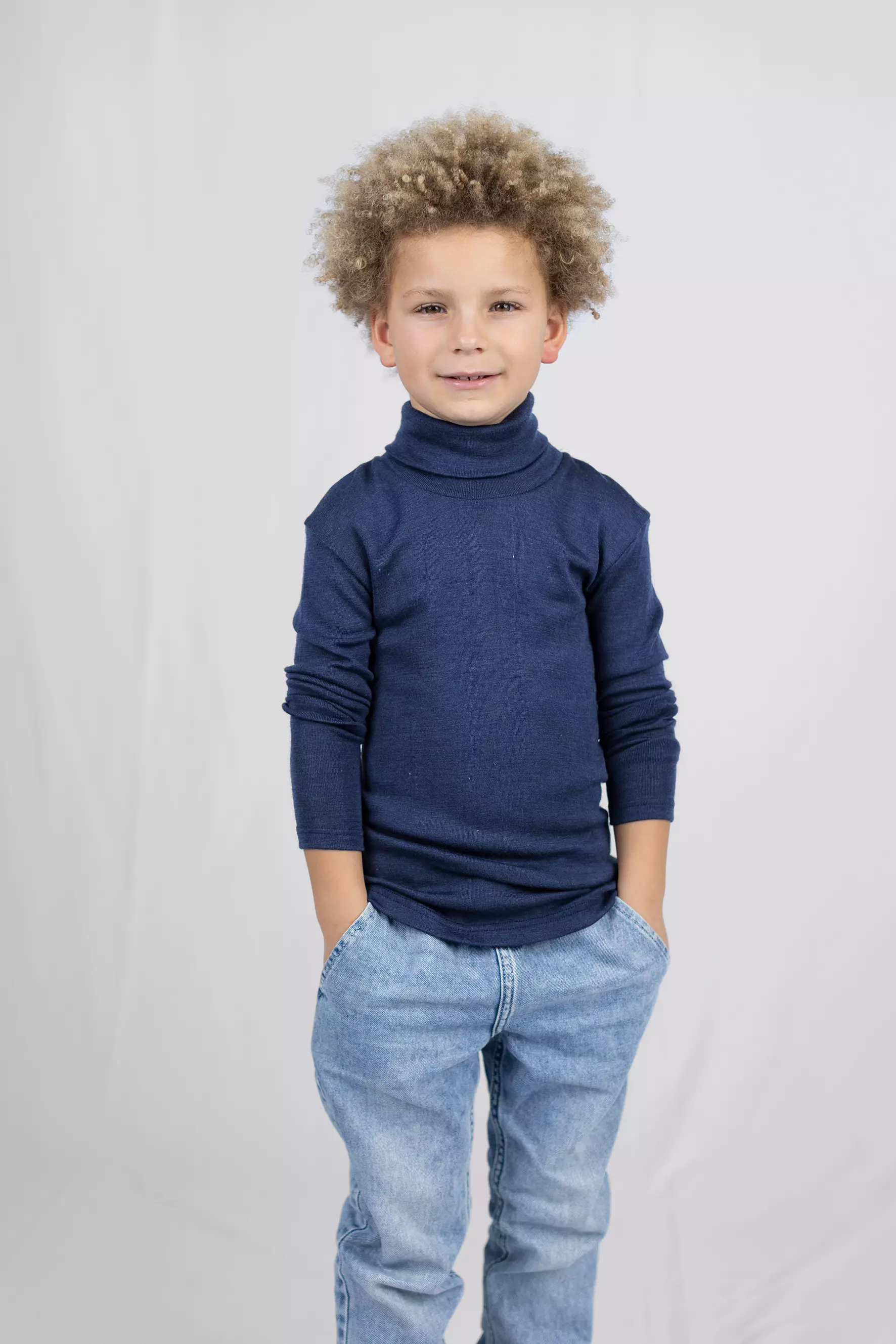 Rollkragen Pullover Kinder, GOTS