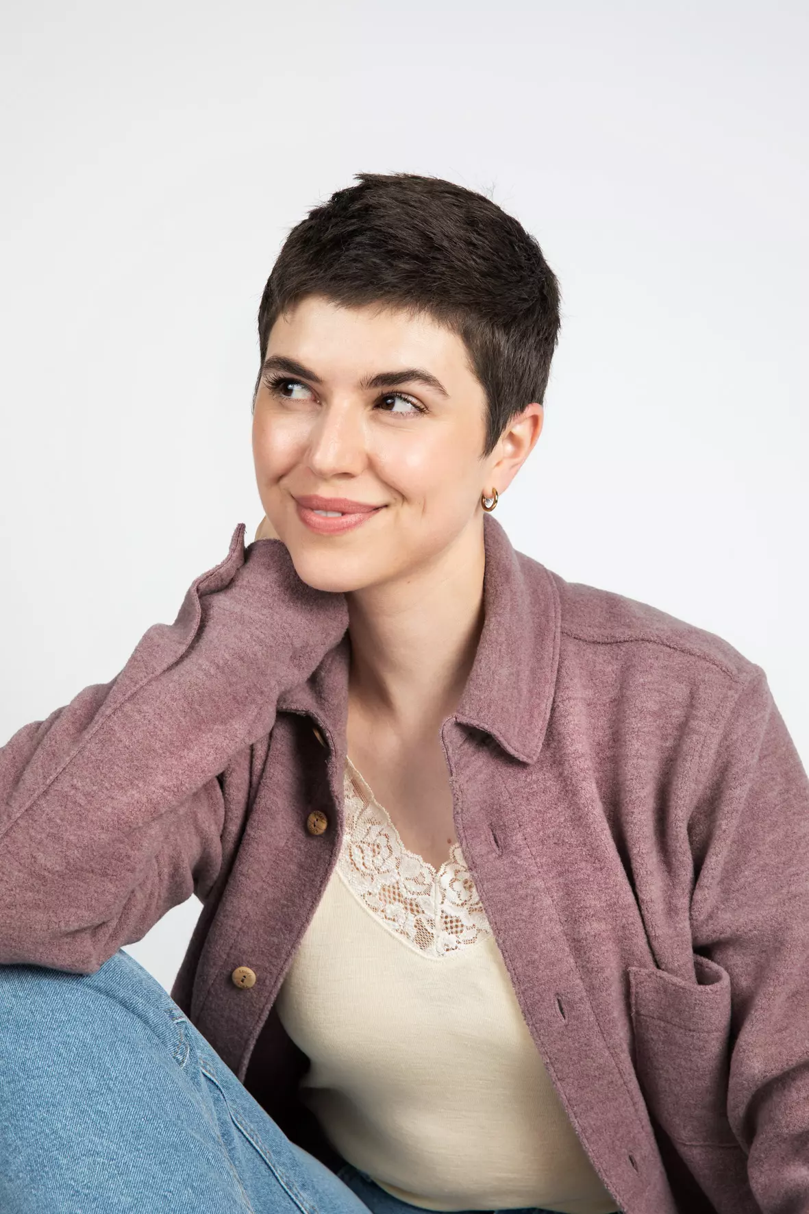 Shirt women, with lace