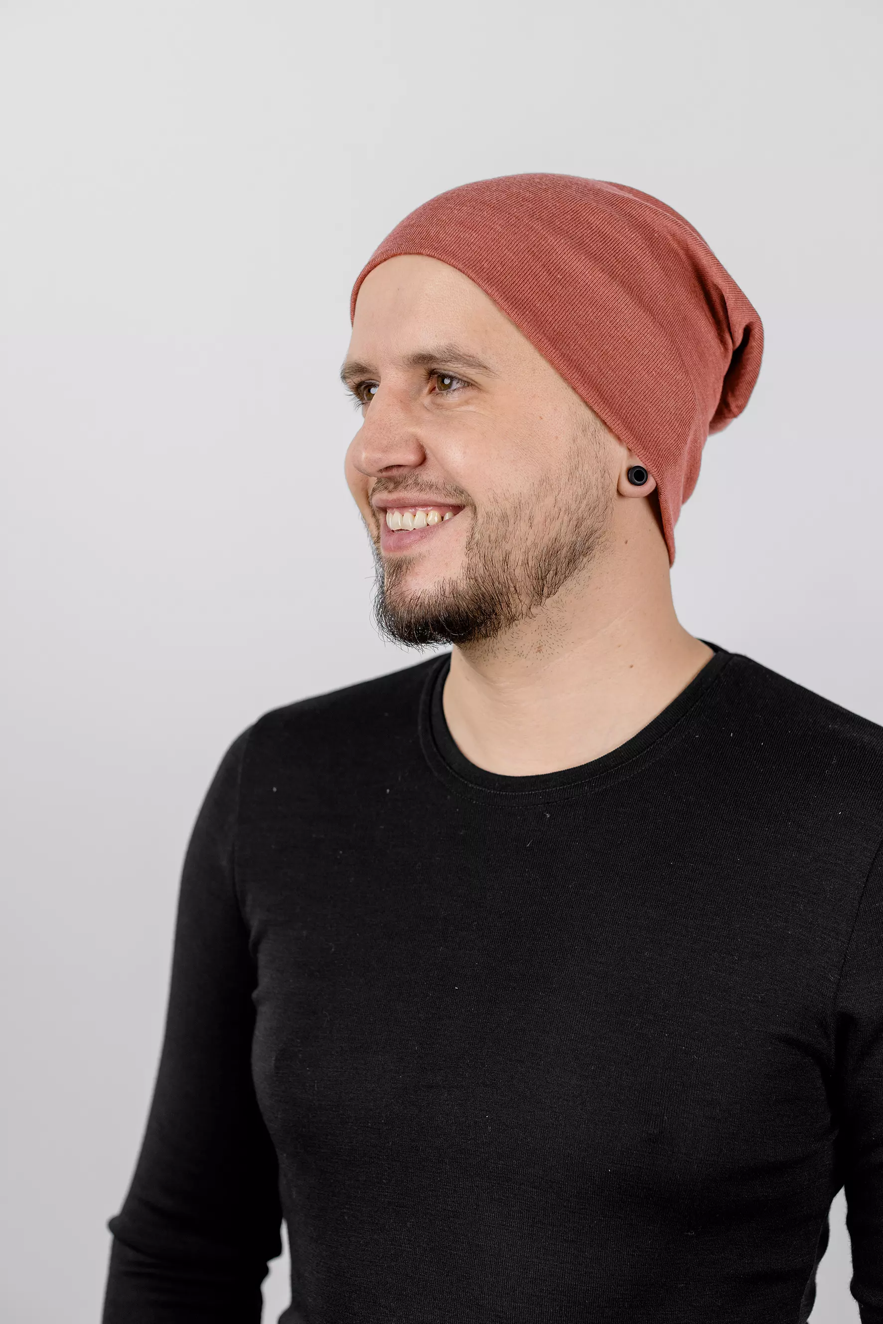 Merino wool & silk hat, GOTS