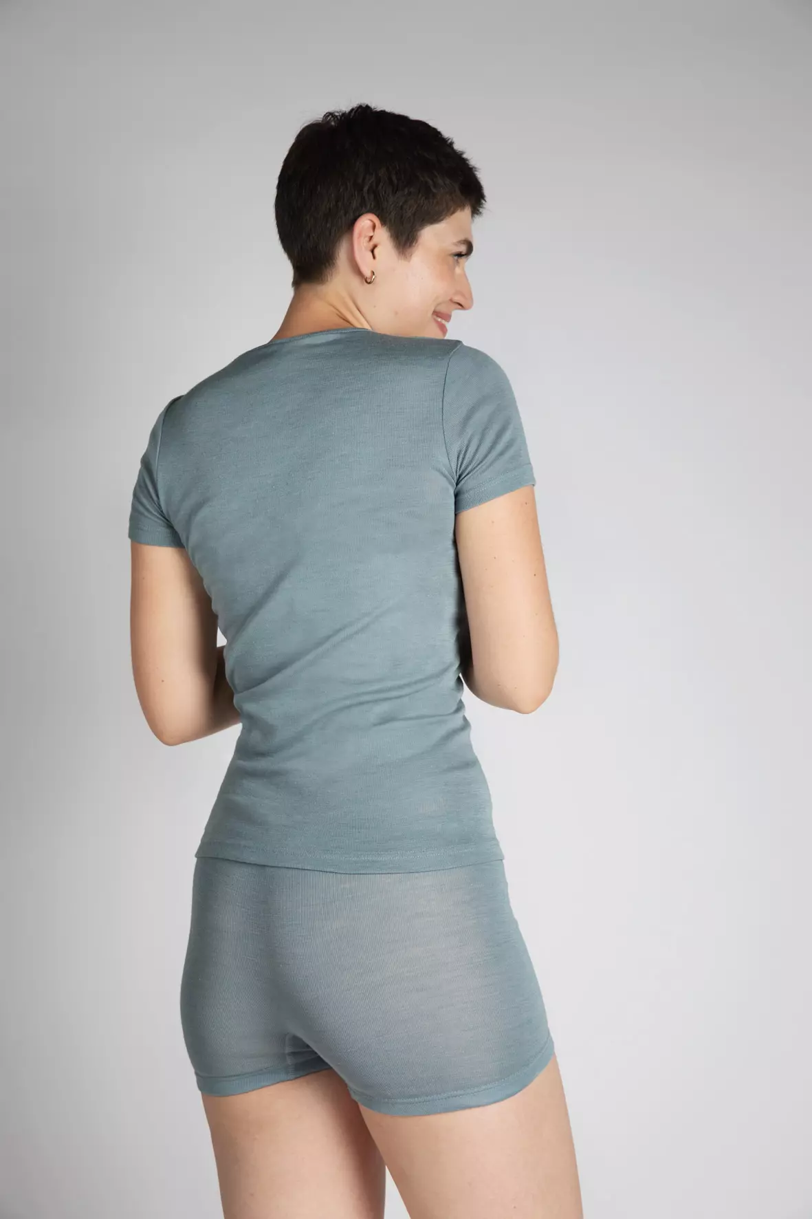 Shorts Damen aus Merinowolle & Seide, GOTS