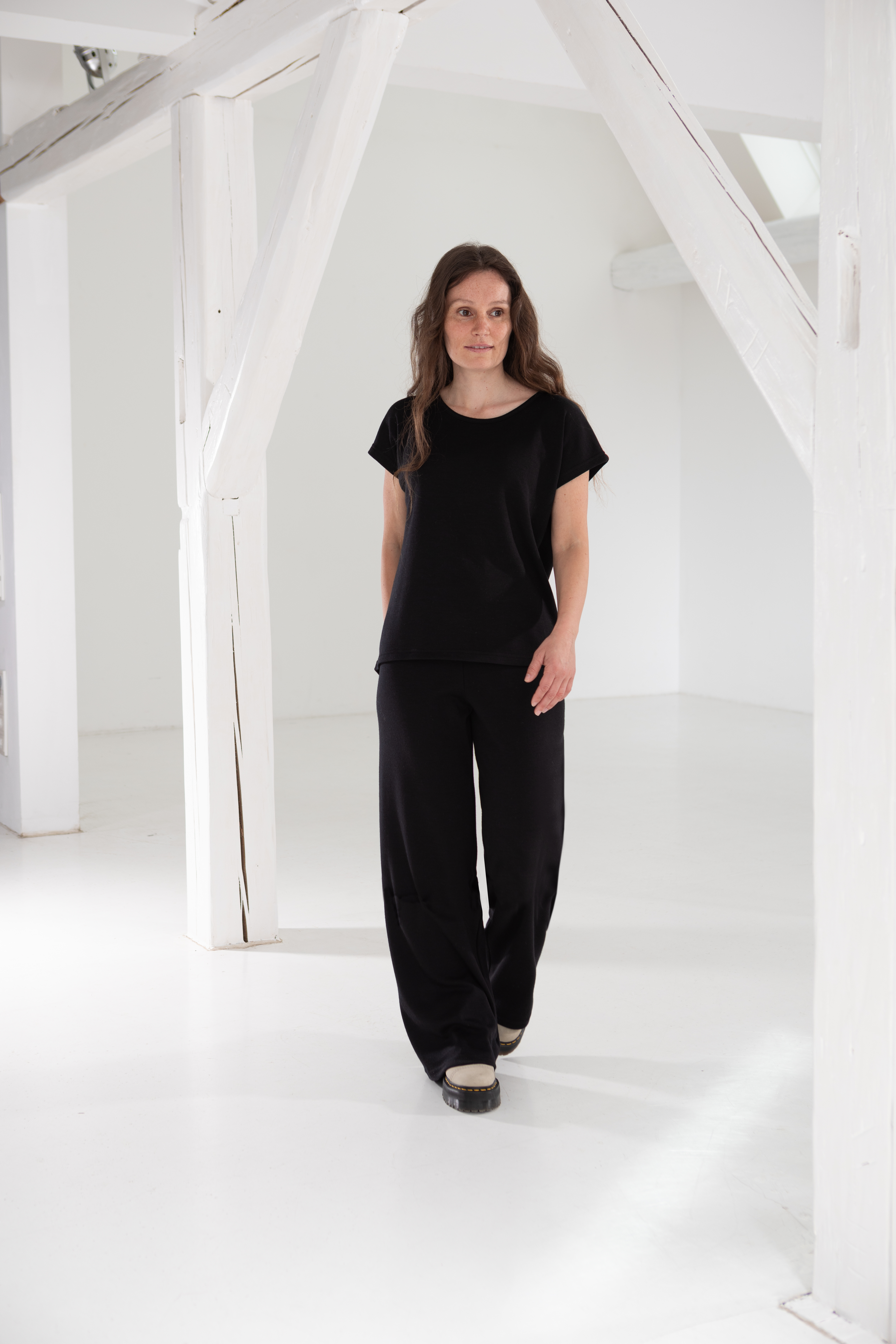 Loungehose Damen aus Merinowolle & Seide, GOTS