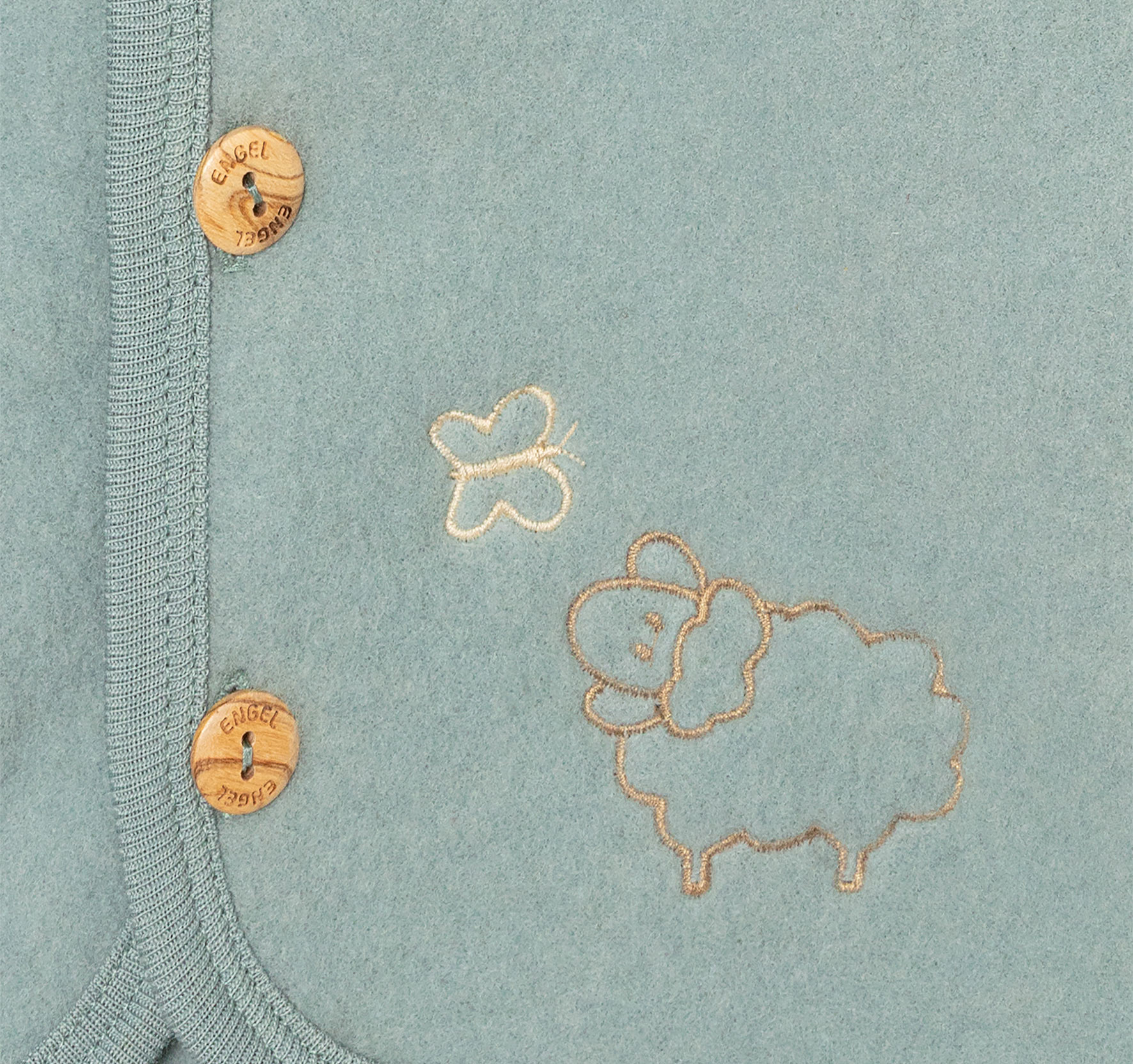 Wollfleece Jacke aus Merinowolle mit Stickerei, IVN BEST
