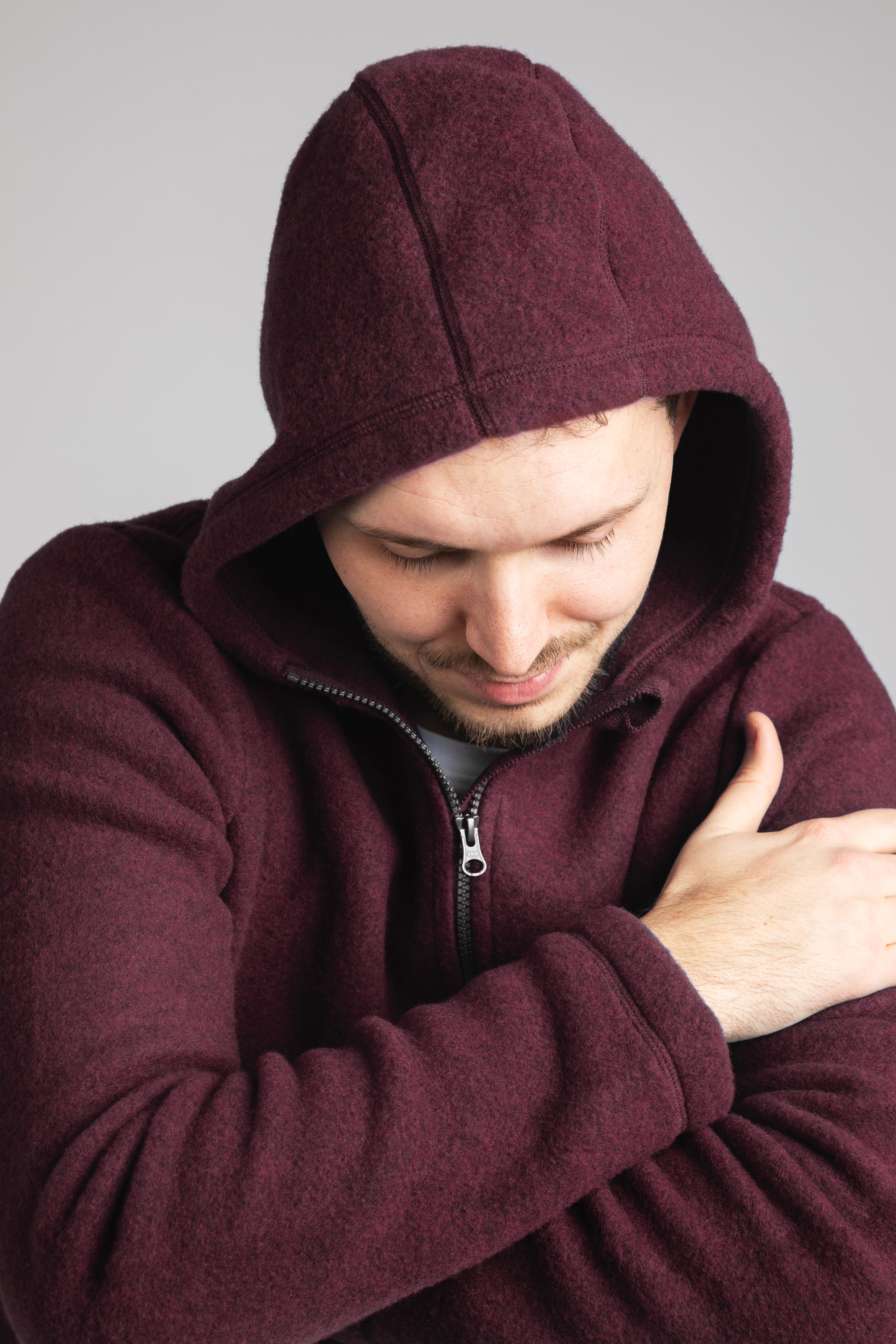 Taillierte Kapuzenjacke Herren aus Merinowolle, IVN BEST