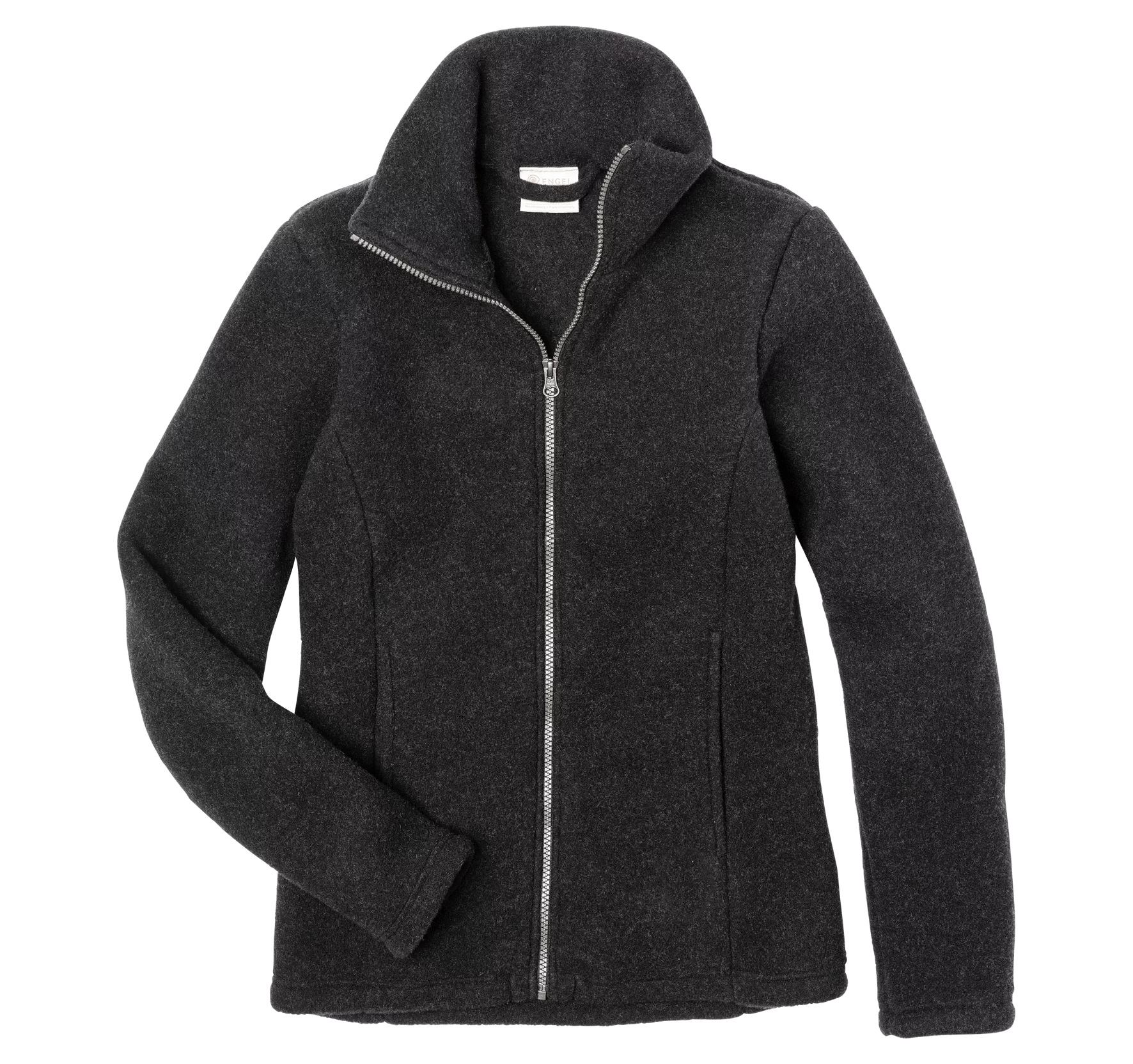 Women's merino wool fleece jacket, waisted, IVN BEST
