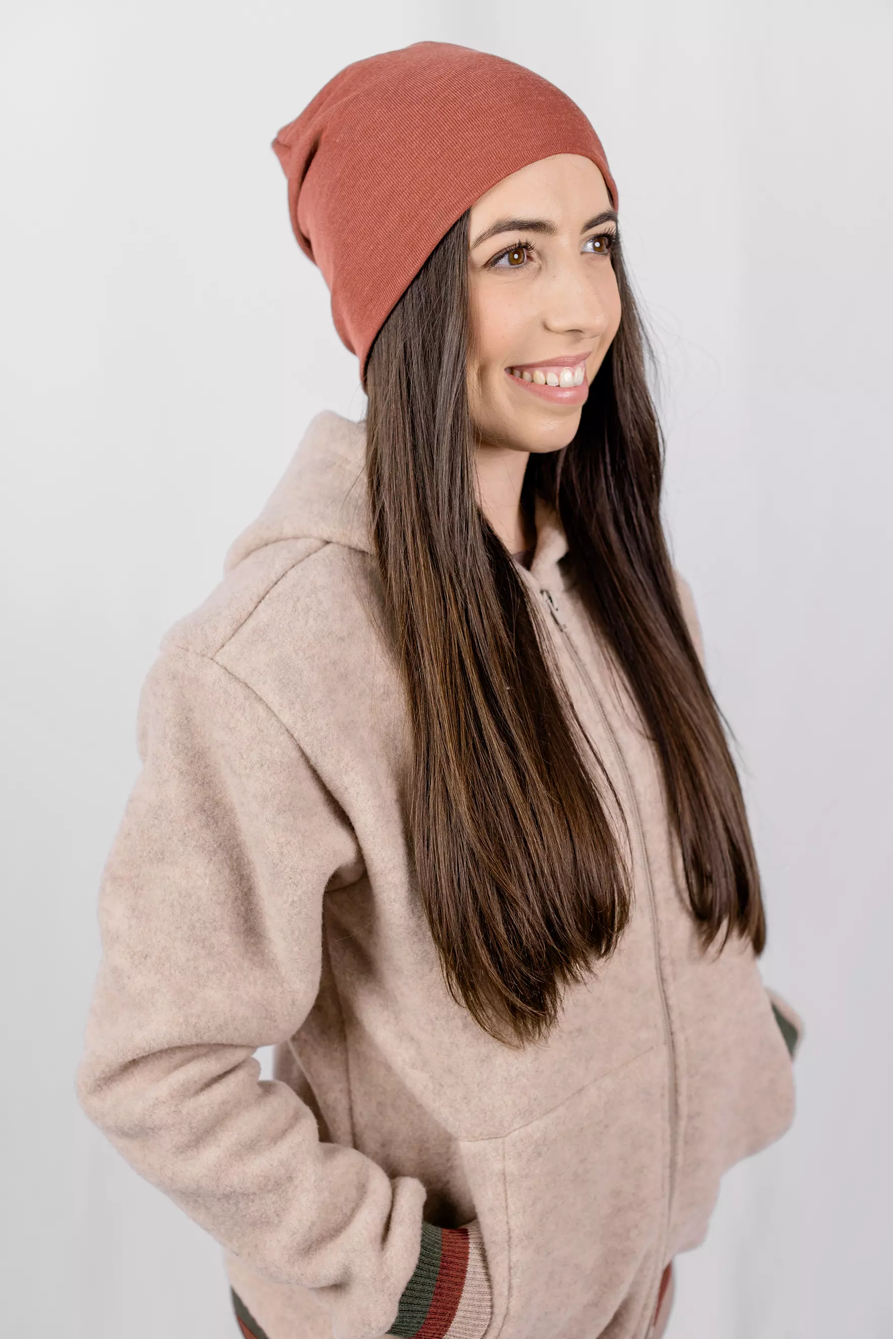 Merino wool & silk hat, GOTS