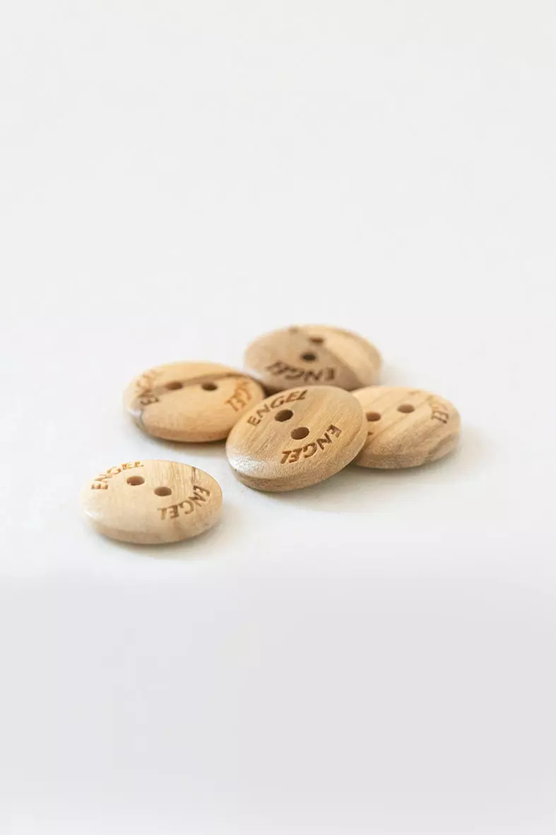 Holzknopf "ENGEL" (5er Pack)