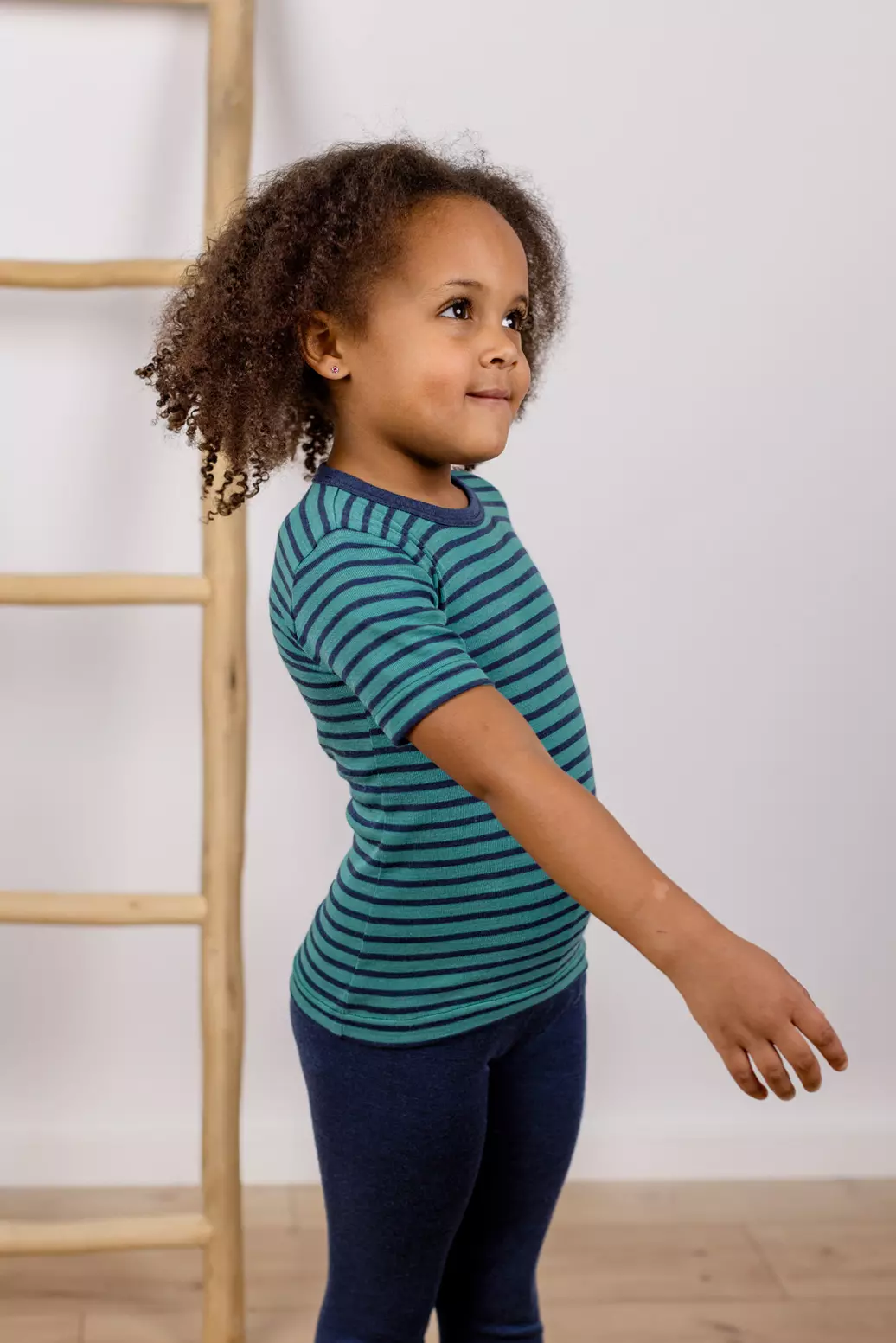 Kids merino wool & silk, short-sleeved, GOTS