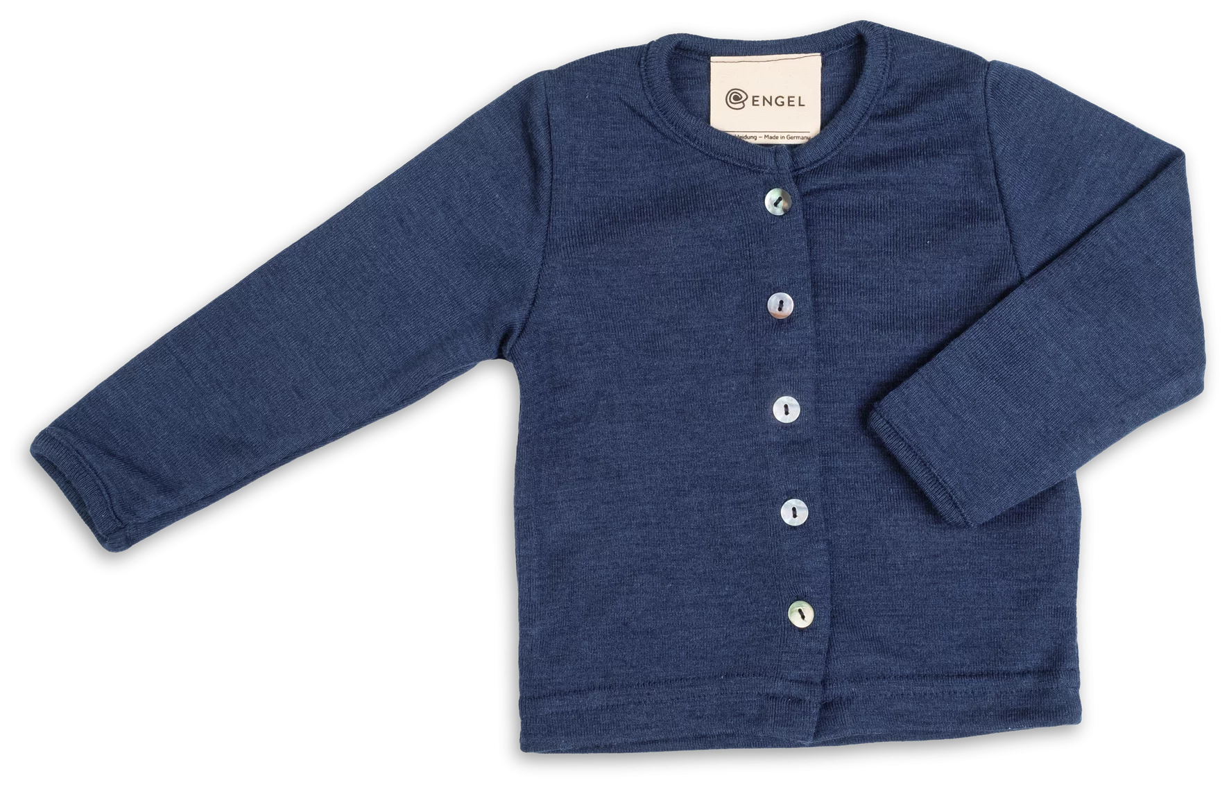 Baby Strickjacke aus Merinowolle & Seide, GOTS