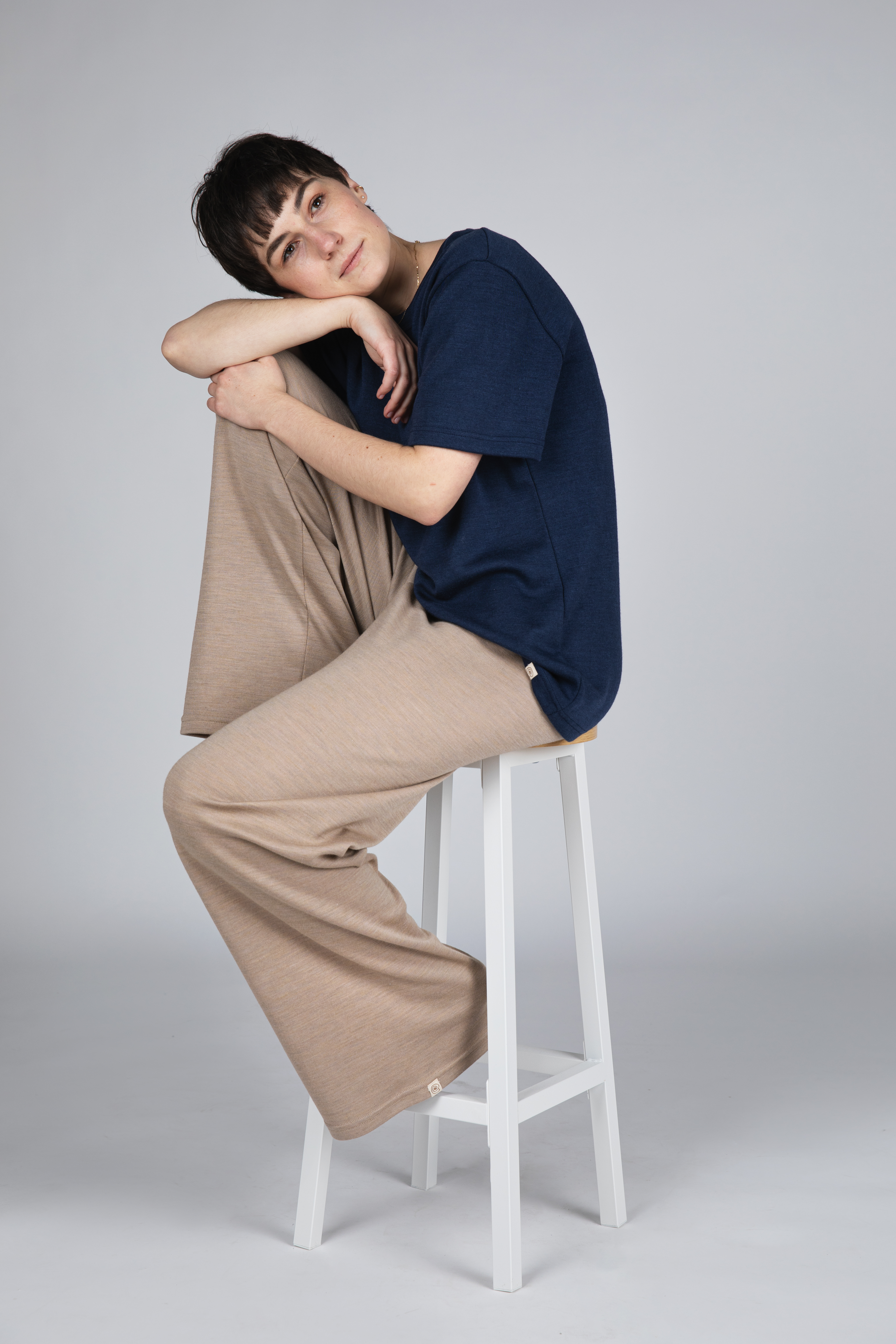 Loungehose Damen aus Merinowolle & Seide, GOTS
