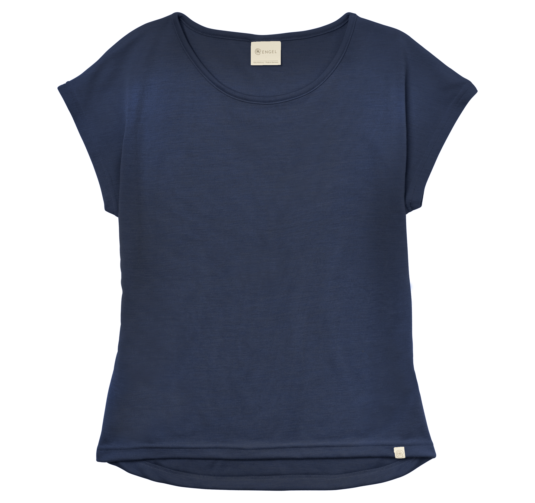 Women's merino wool & silk shirt with dropped shoulders, GOTS