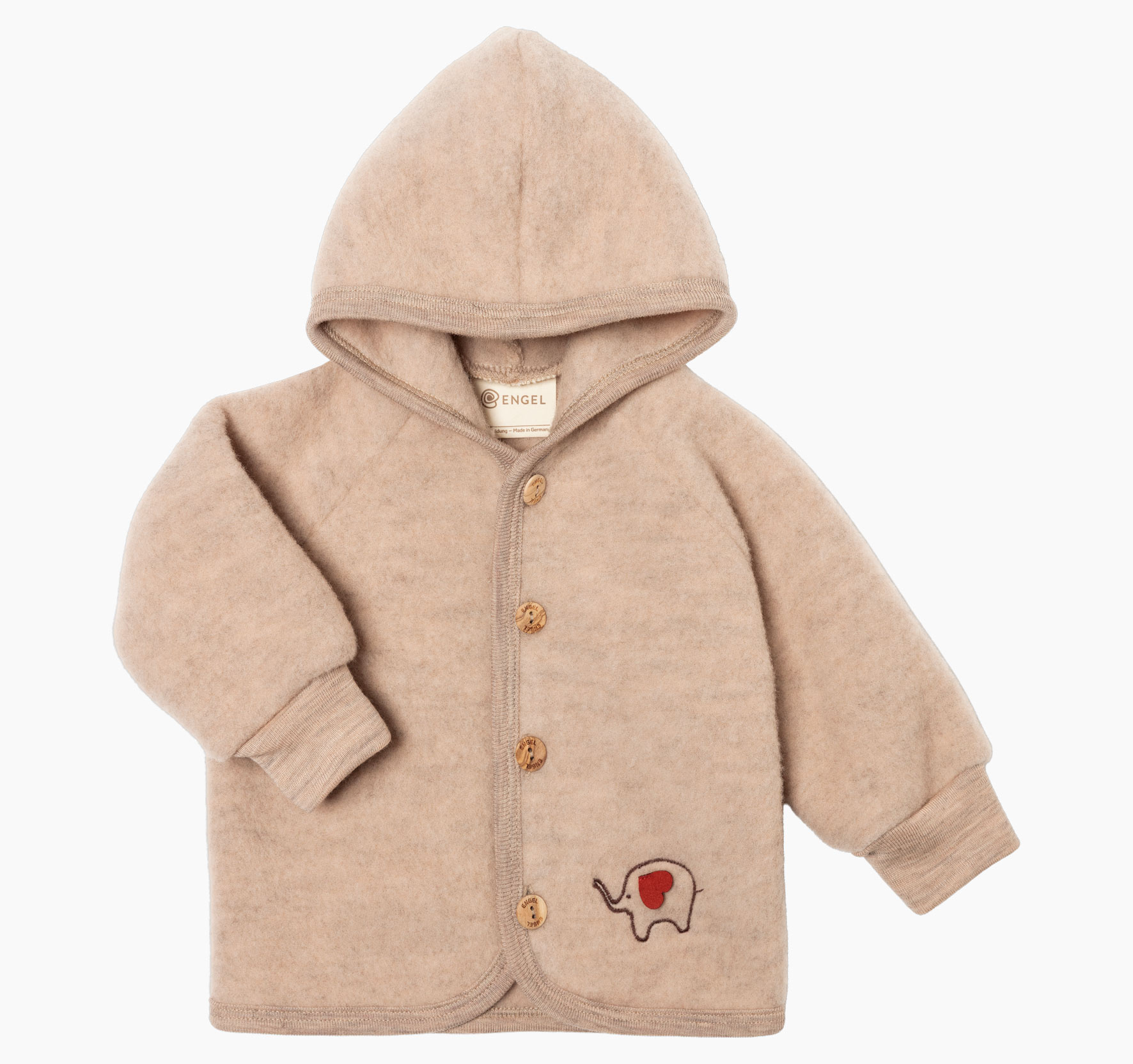 Wool fleece jacket with embroidery, IVN BEST